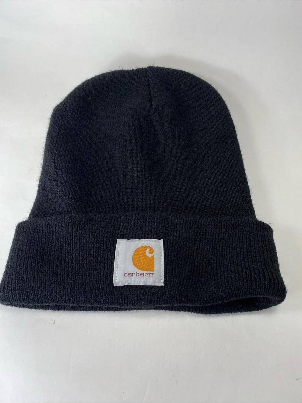 Carhartt Classic Black Foldover Knit Beanie Hat - Unisex